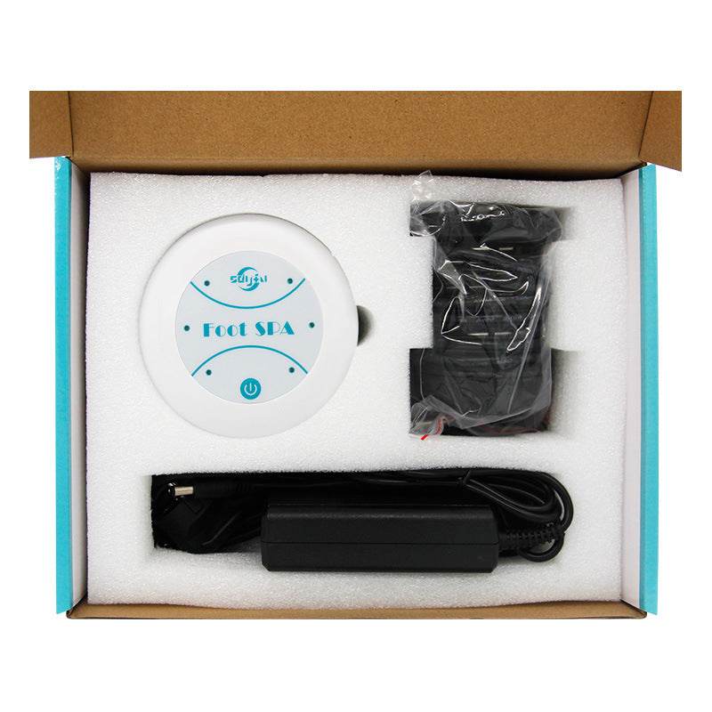 White Foot Detox Portable Machine with digital control and bubble massage feature