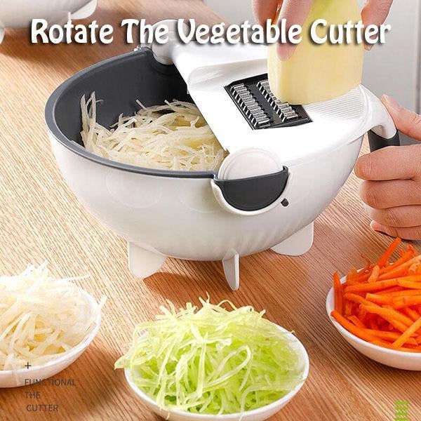 9-in-1 Vegetable Cutter with Wash & Drain Basket