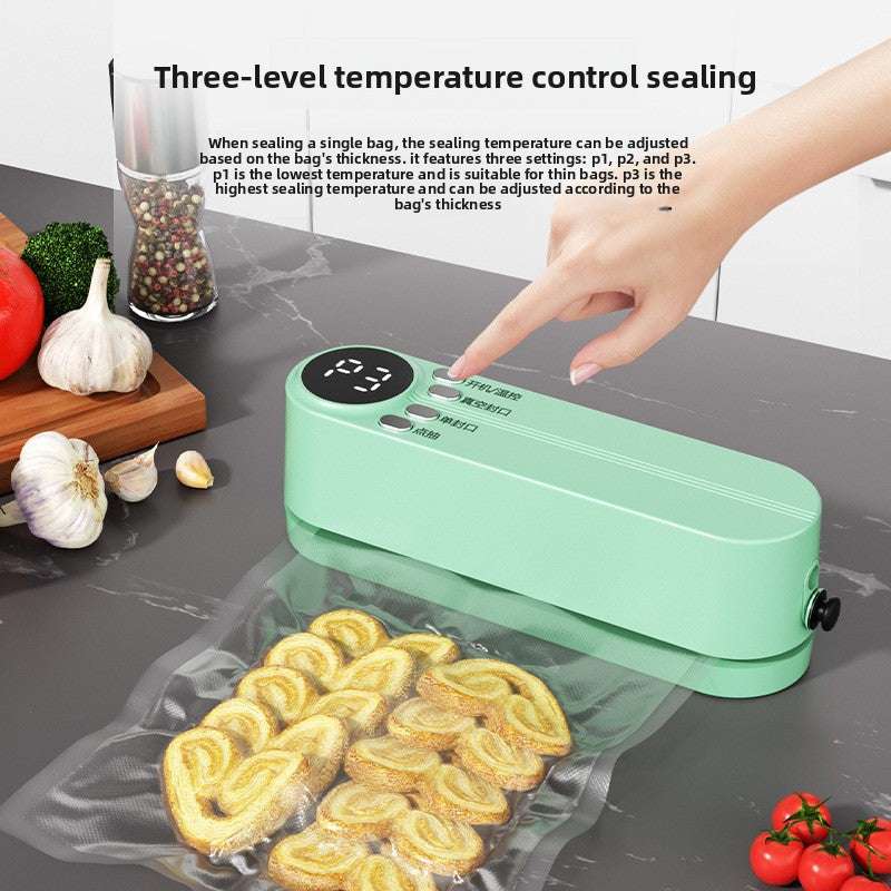 Compact wireless mini sealing machine for food preservation and storage