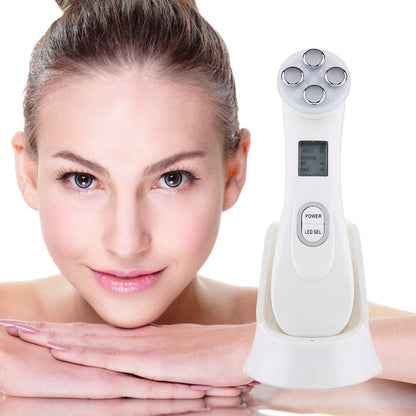 5-in-1 Face Massager Device – LED Light Therapy & RF Skin Rejuvenation