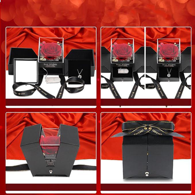 Eternal Preserved Rose Acrylic Drawer Gift Box