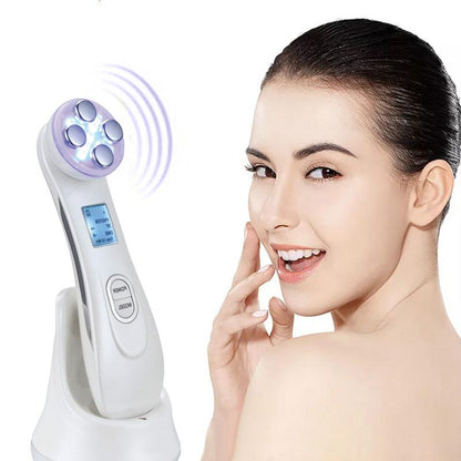 5-in-1 Face Massager Device – LED Light Therapy & RF Skin Rejuvenation