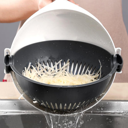 9-in-1 Vegetable Cutter with Wash & Drain Basket
