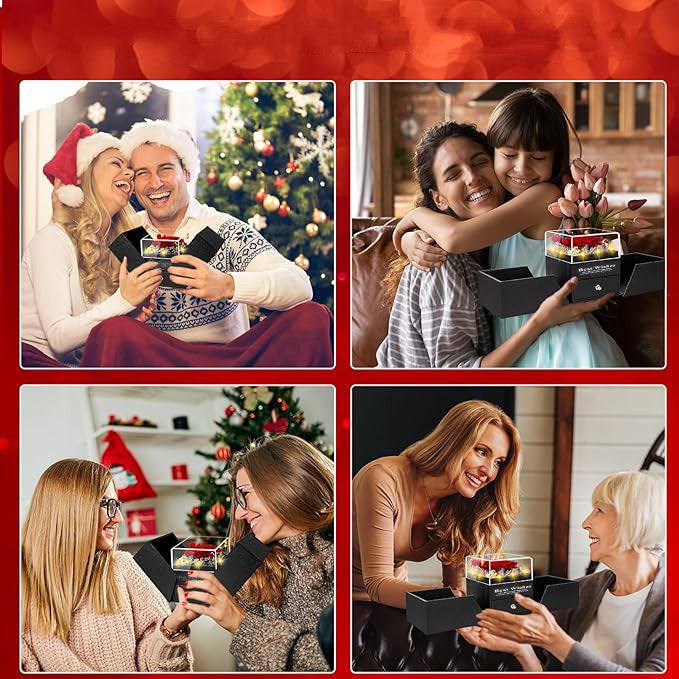 Eternal Preserved Rose Acrylic Drawer Gift Box