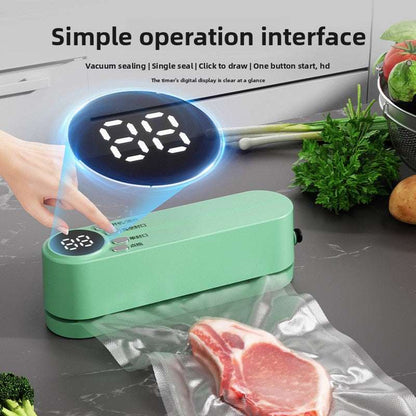 Compact portable mini sealing machine for wireless vacuum sealing and food preservation