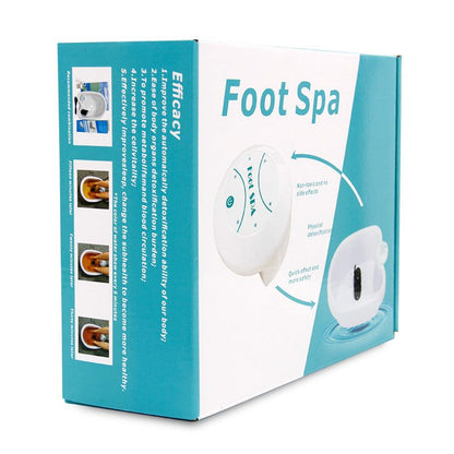 White compact Foot Detox Portable Machine with digital controls and bubble massage function