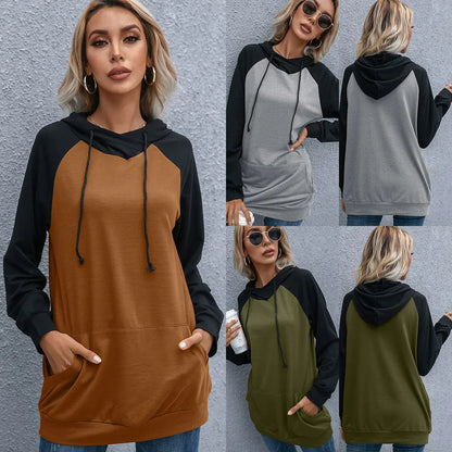 Women's Long-Sleeved Hooded Pullover Sweater